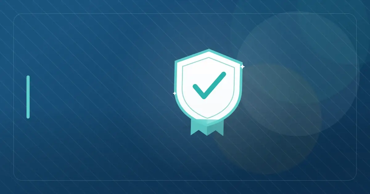 Editorial illustration in navy and teal showing a protective shield with a check mark and banner, representing the article "How to Legally Terminate California Residency (And Avoid an FTB Audit)".