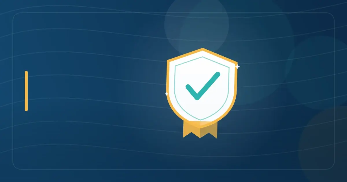 Editorial illustration in navy and teal showing a protective shield with a check mark and banner, representing the article "California Exit Tax: What You Need to Know".