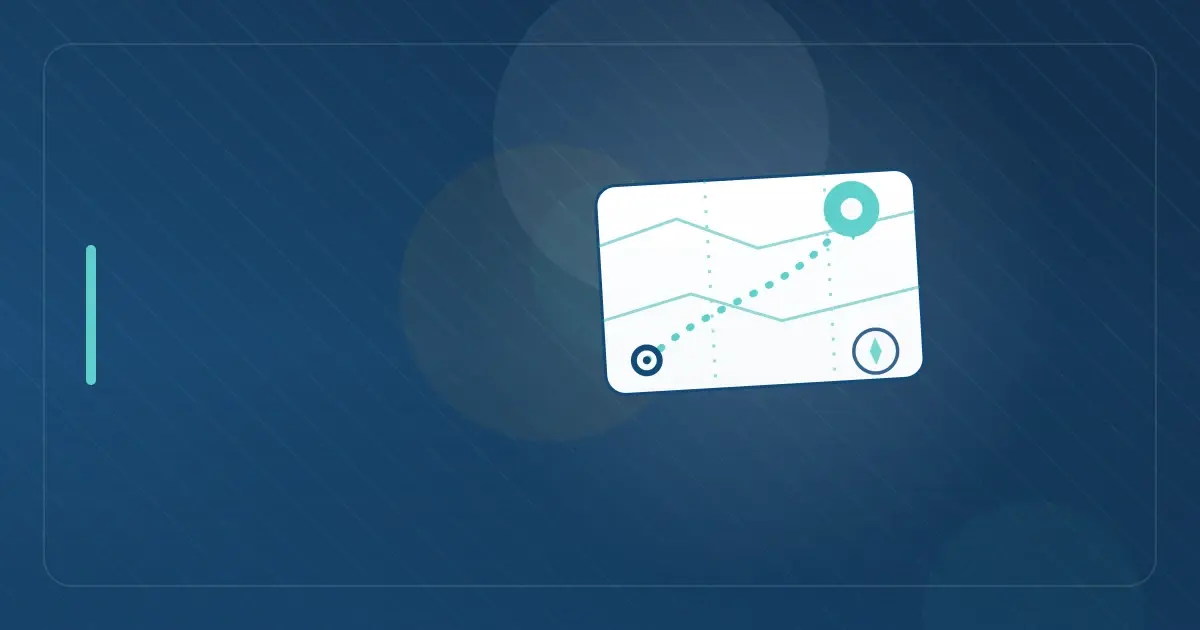 Editorial illustration in navy and teal showing a stylized map with a travel route between two location pins, representing the article "How to Legally Leave California Taxes: Complete Exit Guide 2026".