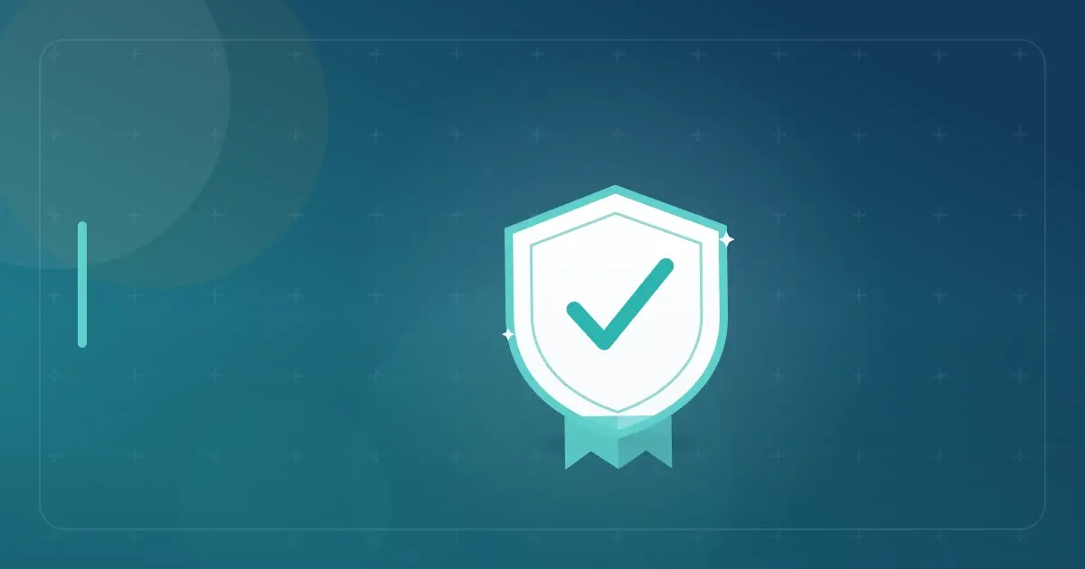 Editorial illustration in navy and teal showing a protective shield with a check mark and banner, representing the article "State Tax Residency Rules by State: The Complete 50-State Guide for 2026".